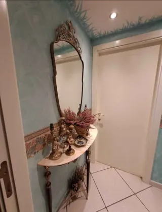 Consolle Stile Liberty Marmo Metallo Legno