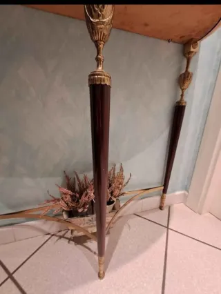 Consolle Stile Liberty Marmo Metallo Legno