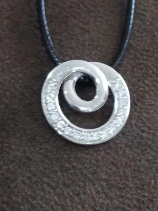 Colgante plata con circonitas