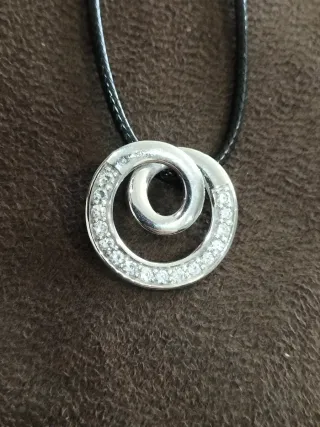 Colgante plata con circonitas