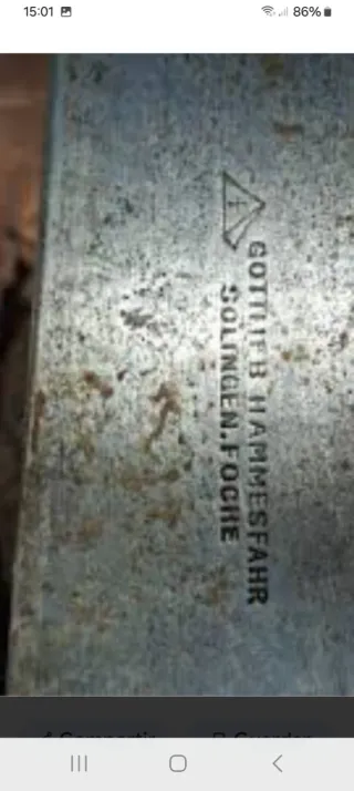 Navaja de afeita Gottfifb Hammesfahr antigua