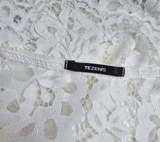 Maglia Tezenis S traforata fiori bianca