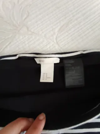 Falda tubo H&M rayas blanco y negro