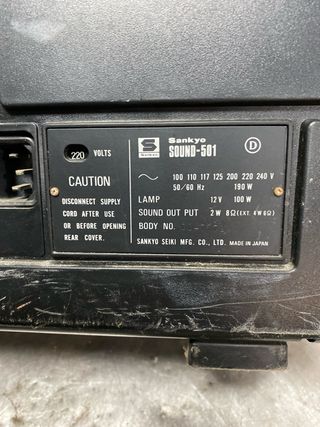 Proyector súper 8 antiguo Sank yo sound 501