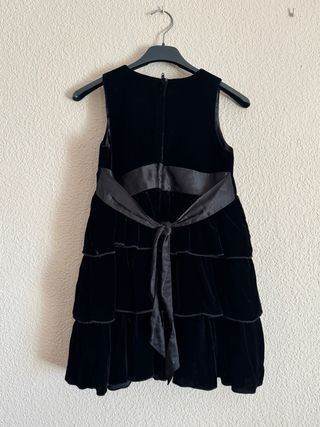 Vestido negro terciopelo niña talla 7-8 (128)