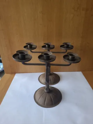 Candelabros de metal para 3 velas