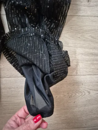Pantalón lentejuelas negro Talla M sin estrenar
