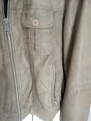 Cazadora de cuero para caballero