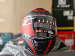 Casco Modular 569g Max City Negro Rojo