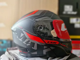 Casco Modular 569g Max City Negro Rojo