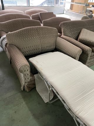 Sofá Cama Marrón Colchón Individual