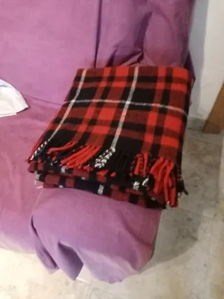 Manta de lana a cuadros