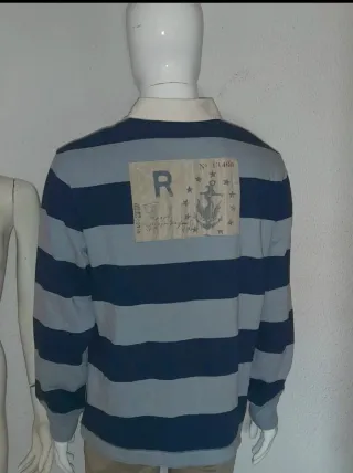 Sudadera Ralph Lauren Rayas Azul/Gris