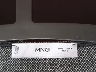 Vestido Mango Negro y Blanco