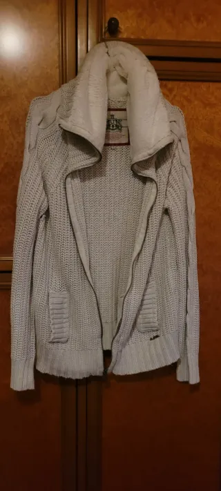 Maglione uomo beige,cerniera da cambiare.