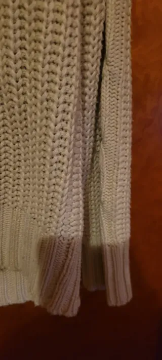 Maglione uomo beige,cerniera da cambiare.