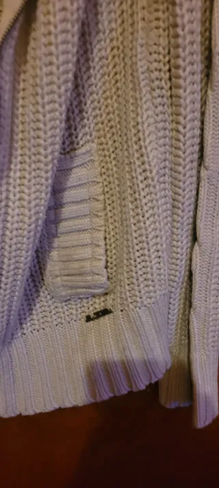 Maglione uomo beige,cerniera da cambiare.