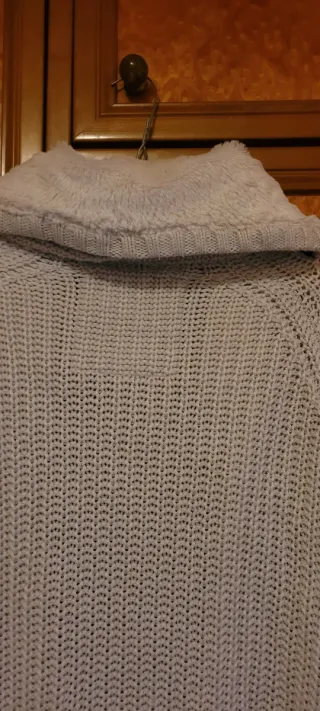 Maglione uomo beige,cerniera da cambiare.