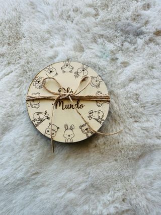 Placas Meses Bebé Madeira 7 Unidades