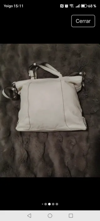 Bolso Piel Vacuno Robert Pietri Blanco