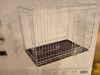 Trasportino per cani in metallo con 2 porte