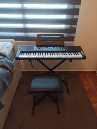 Piano Rock Jam RJ660 con soporte y banqueta