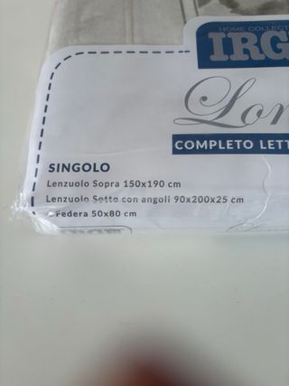 Completo letto flanella singolo IRGE Londra