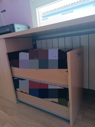 Armario esquinero, muebles almacenaje y escritorio