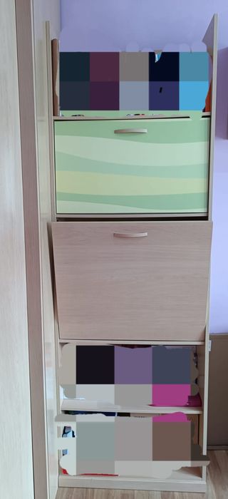 Armario esquinero, muebles almacenaje y escritorio