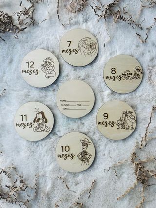 Placas Bebé Madeira 7 Unidades