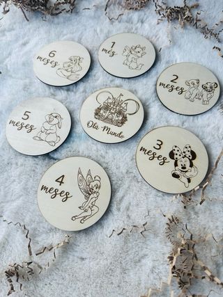 Placas Bebé Madeira 7 Unidades