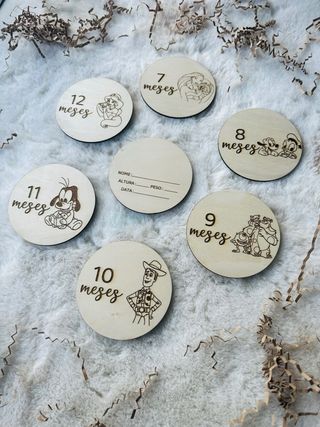 Placas Bebé Madeira 7 Unidades