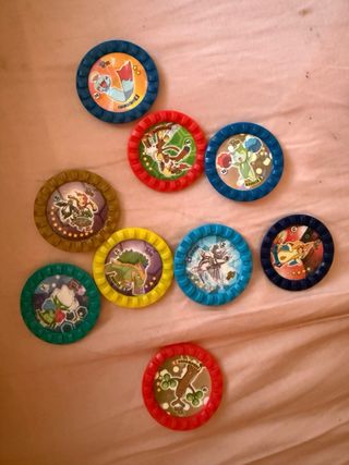 Tazos Pokémon variados