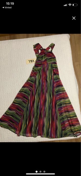 Vestido Fiesta largo estampado multicolores