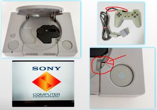 Console PS1 Sony + 2 Memory Card , mod backup CD