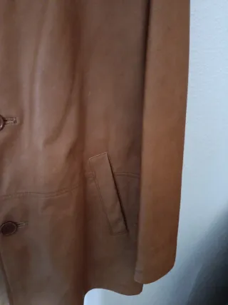 Chaquetón de piel Simplicity Marrón Talla 54