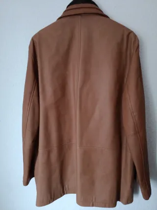 Chaquetón de piel Simplicity Marrón Talla 54