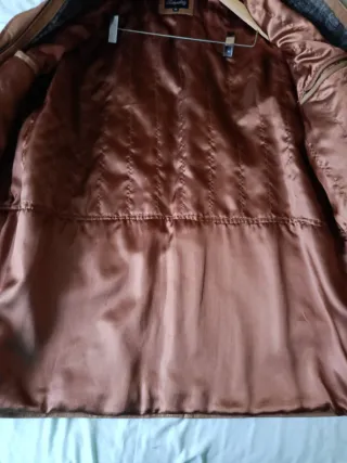 Chaquetón de piel Simplicity Marrón Talla 54