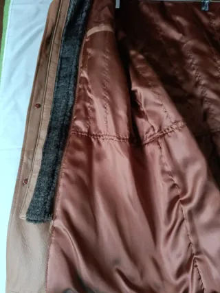 Chaquetón de piel Simplicity Marrón Talla 54