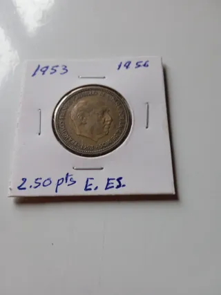 2.50 pesetas 1953-56 Estado español