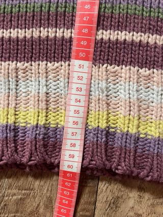 Jersey Y2K rayas oso crochet