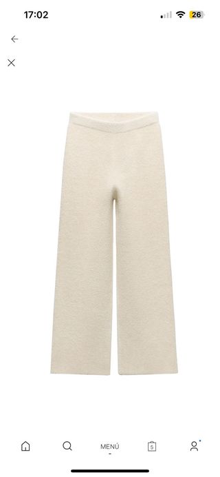 Pantalón punto Zara beige Talla S