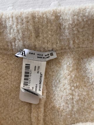 Pantalón punto Zara beige Talla S