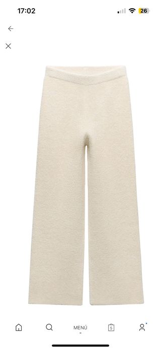 Pantalón punto Zara beige Talla S