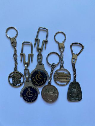 Lote llaveros de bancos vintage antiguos