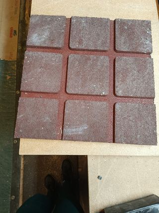 20 Baldosas Suelo Caucho Marrón