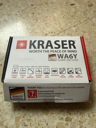 Candado KRASER WA6Y con Alarma