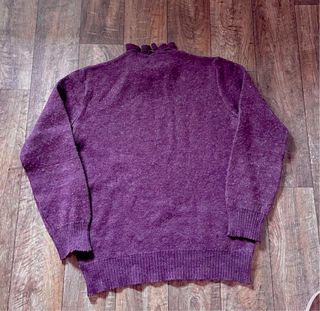 Jersey Vintage Morado Lana Flores Jumper