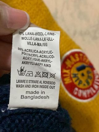 Maglione Mickey Mouse in lana e acrilico per bimbi