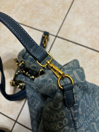 Borsa Enrico Coveri tracolla/mano blu/grigio